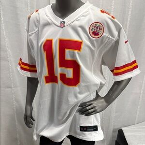 Nike White Chiefs #15 Football Jersey with Red and Gold Accents